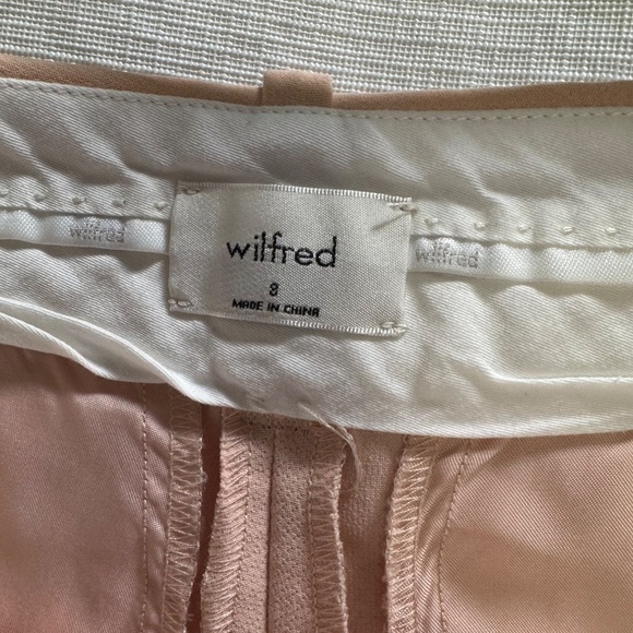 Aritzia Wilfred The Effortless Pant Cropped High Waisted Wide Crepe Pants Sz 8 - Picture 5 of 10